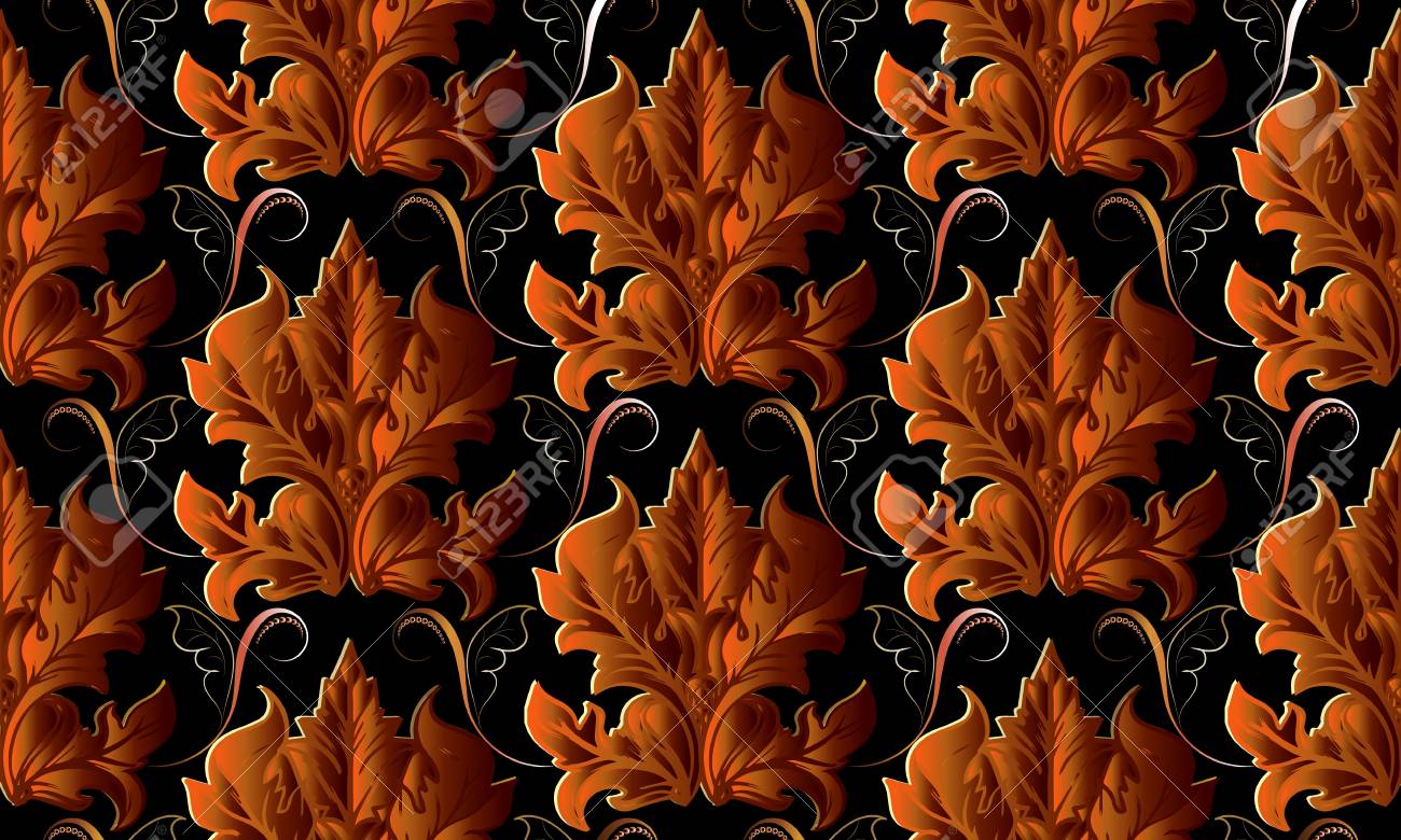 baroque vector seamless pattern