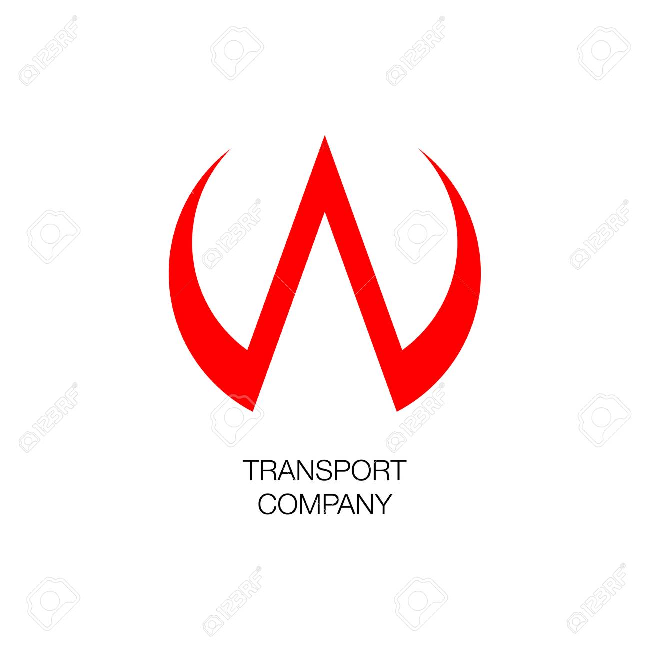 Vector Illustration With Transport Company Logo Royalty Free