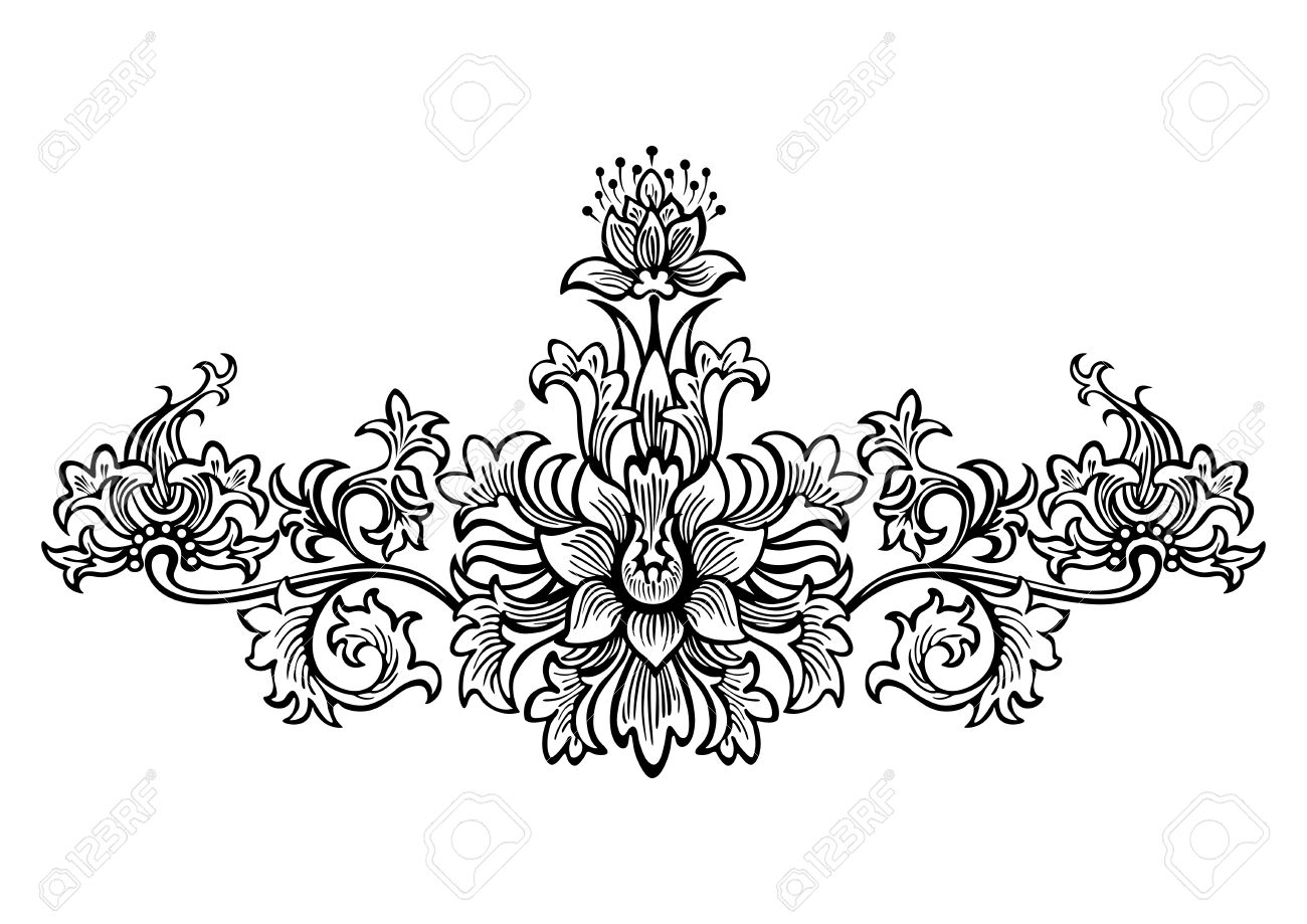 swirling elements for design flowers and ornaments floral royalty