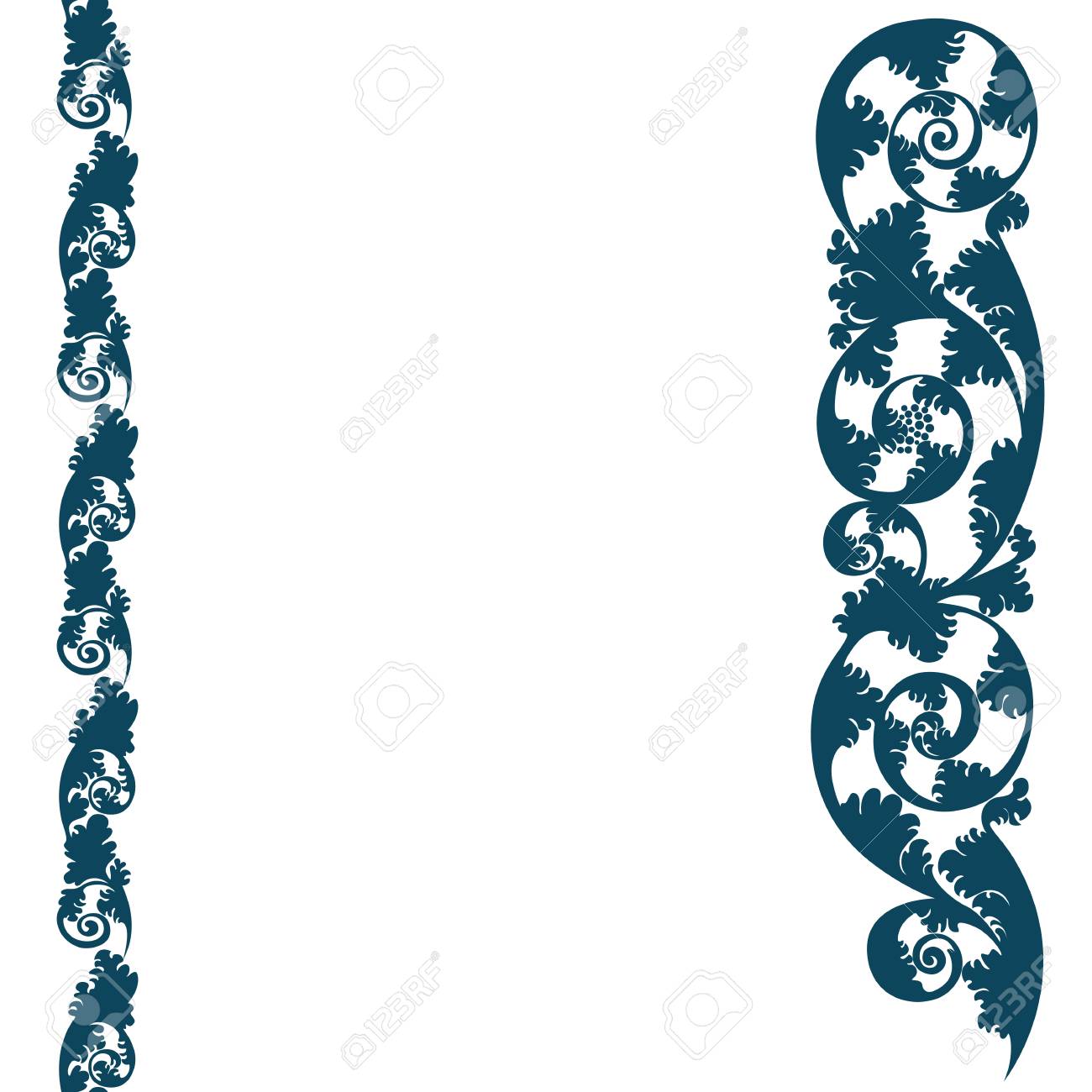 Background Lace Border Pattern Silhouette Design Plant Ornament Royalty Free Cliparts Vectors And Stock Illustration Image