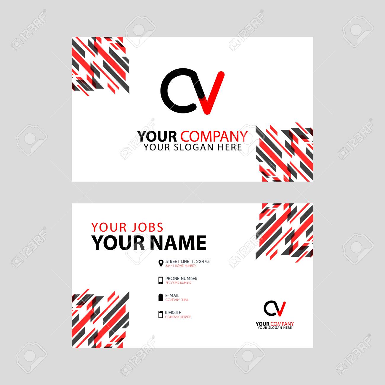 the cv logo letter with box decoration on the edge and a bonus how to layout your cv