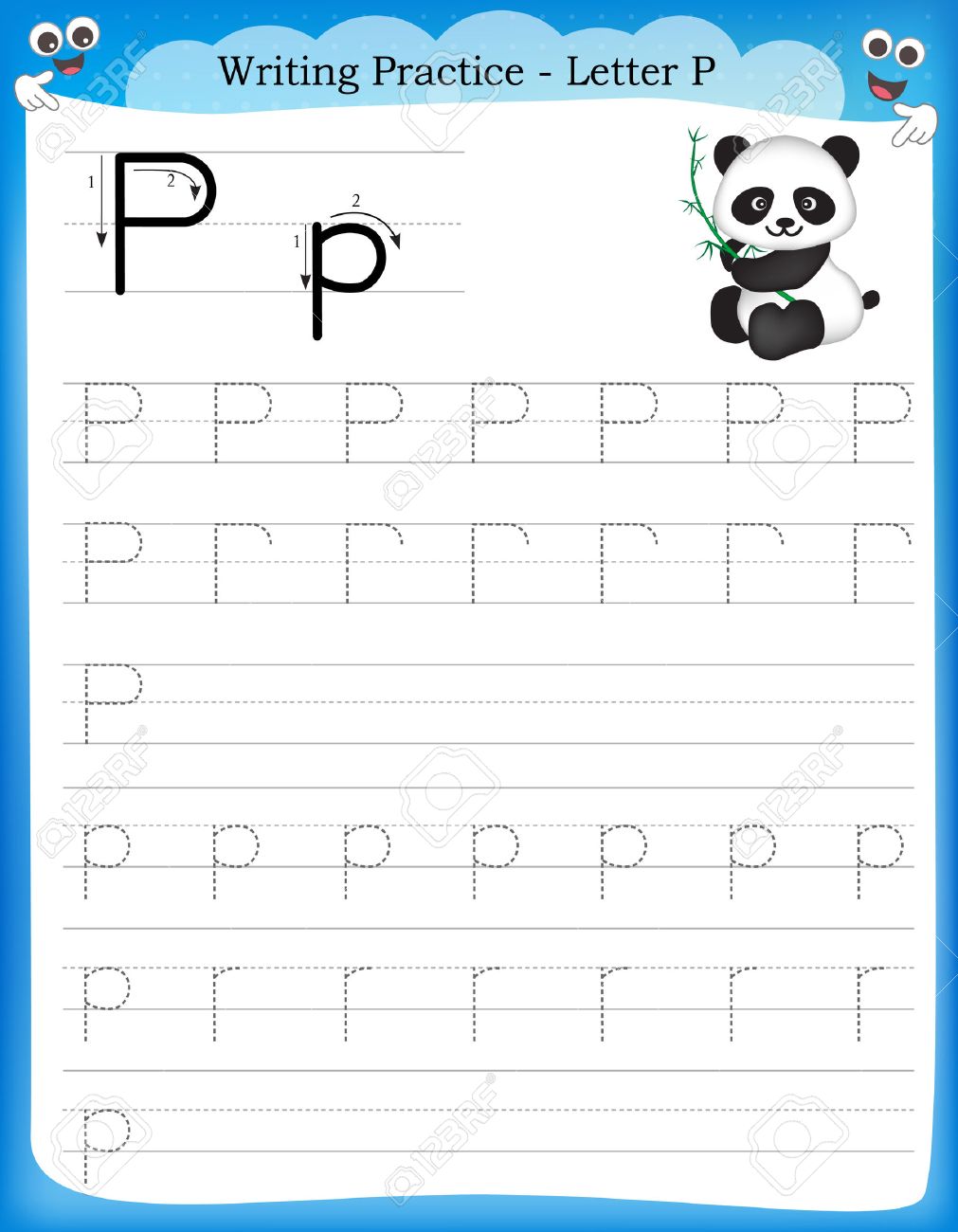 Composing educate letter P printable worksheet with clip artwork.. photograph about Letter P Printable identify Crafting educate letter P printable worksheet with clip artwork..