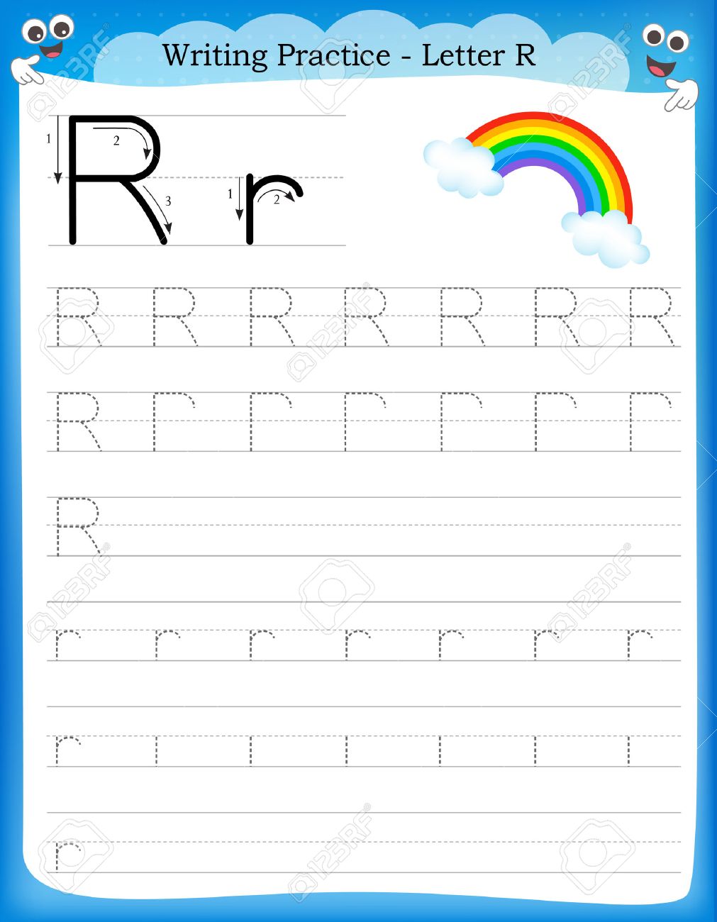 Crafting train letter R printable worksheet with clip artwork.. graphic regarding Printable Letter R identify Creating prepare letter R printable worksheet with clip artwork..