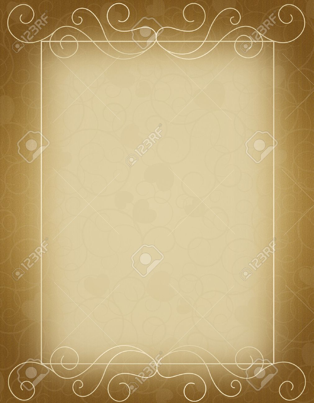 golden hearts and swirls design for wedding anniversary