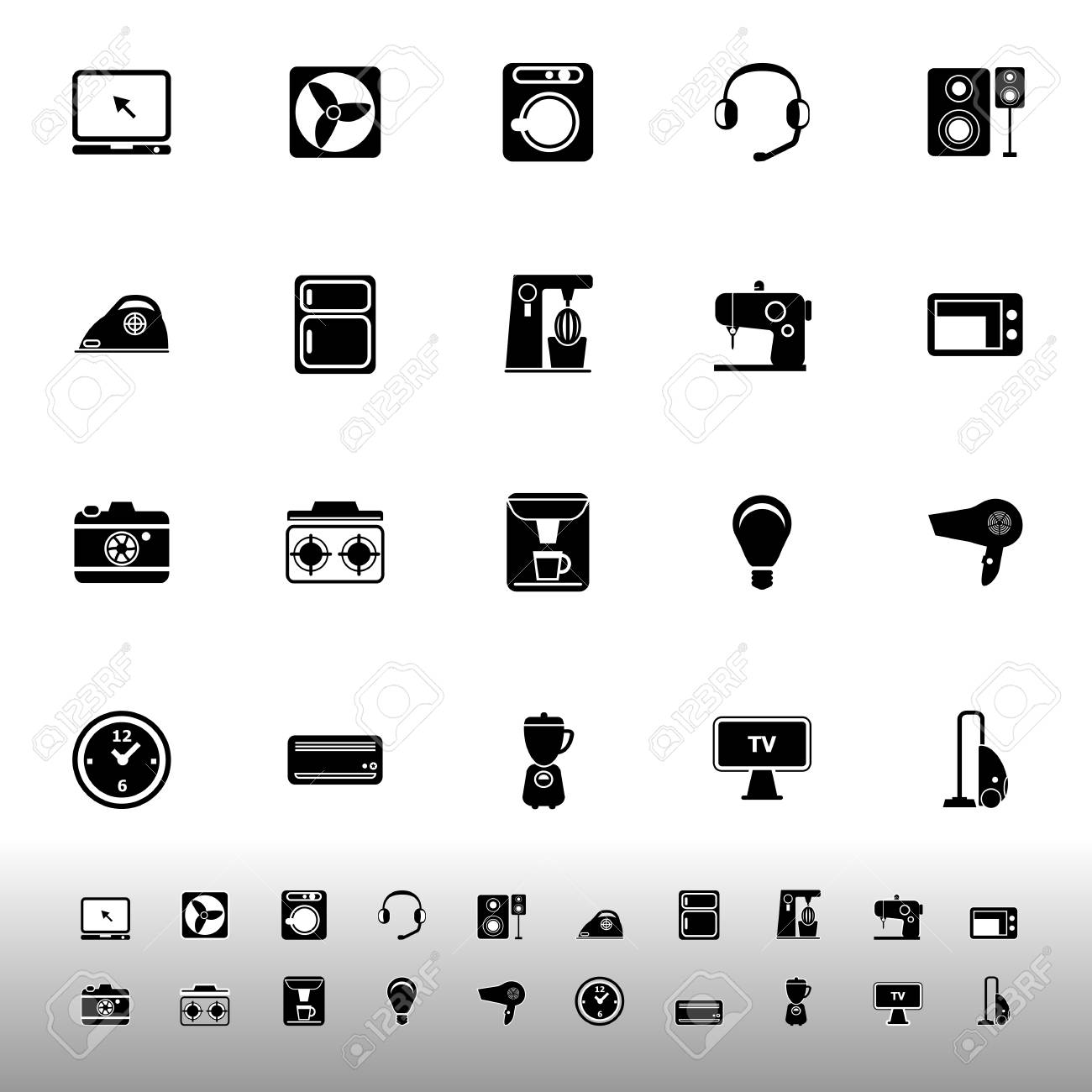 Electrical Machine Icons On White Background Stock Vector Royalty Free Cliparts Vectors And Stock Illustration Image