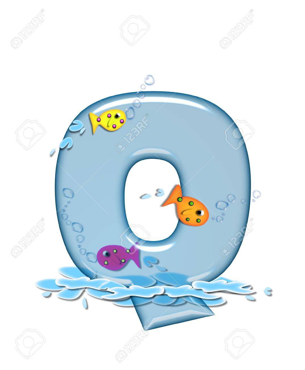 The Letter Q In The Alphabet Set Fish Flop Is Aqua In Color Stock Photo Picture And Royalty Free Image Image