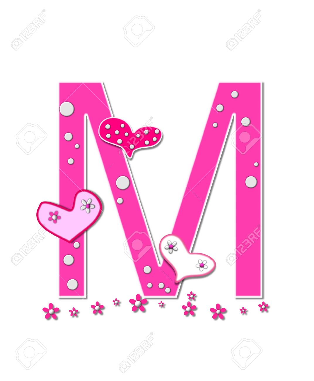 der buchstabe m im alphabet gesetzt heartfull ist rosa mit weißen m m christmas story