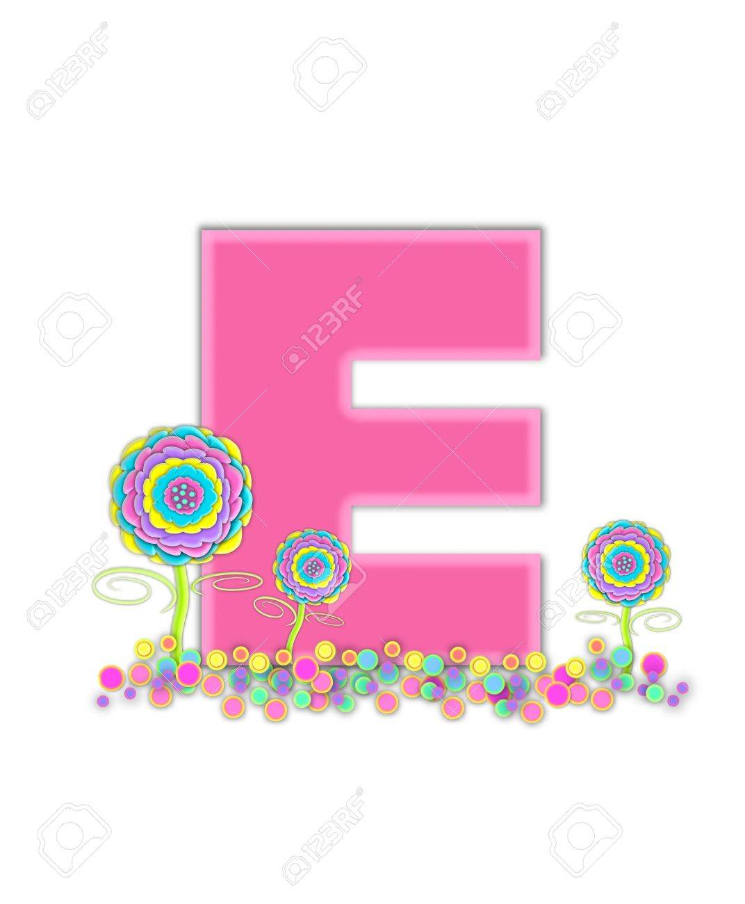Immagini Stock - La Lettera E, L'alfabeto, è Morbido Rosa E ...