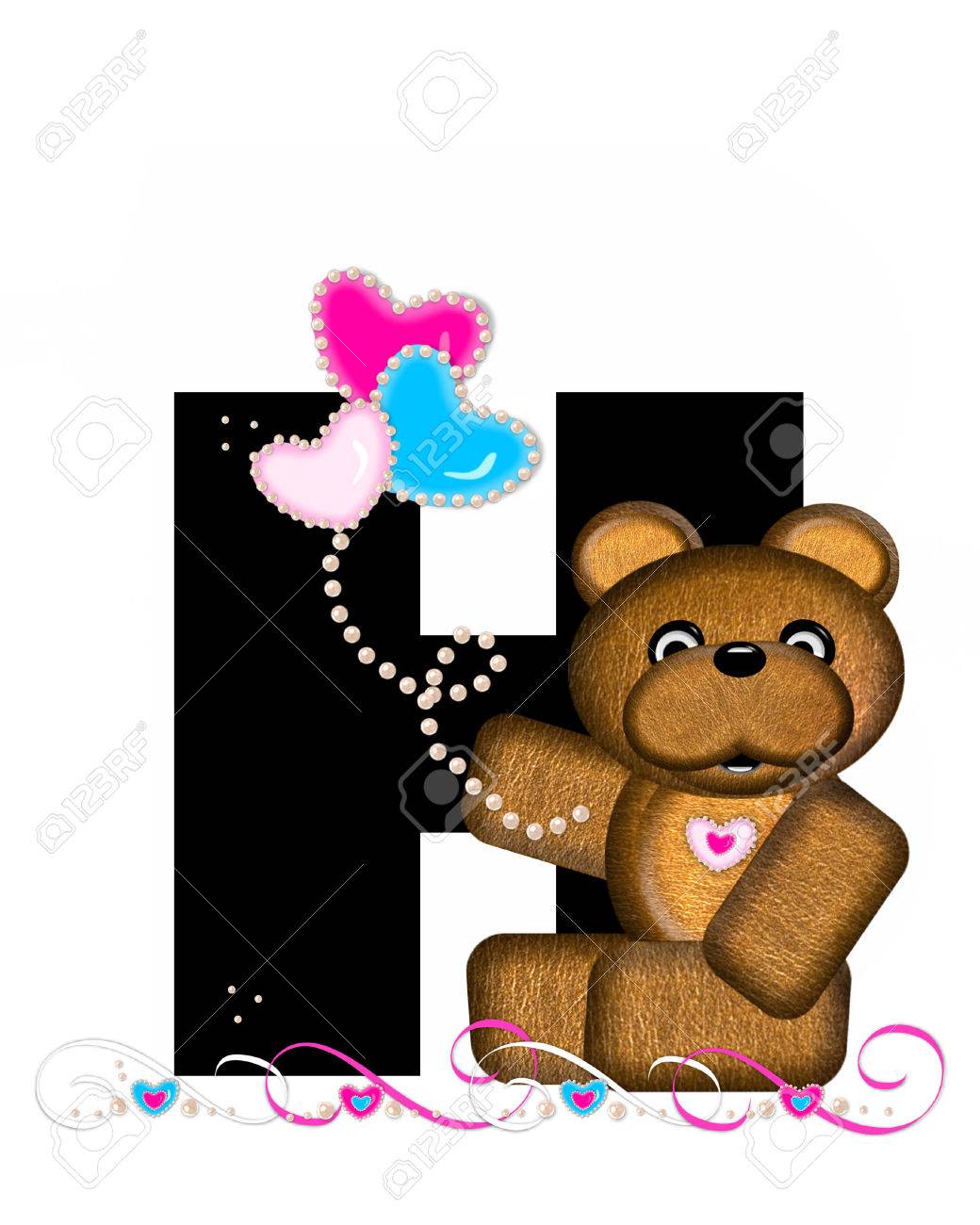 teddy bear with alphabet