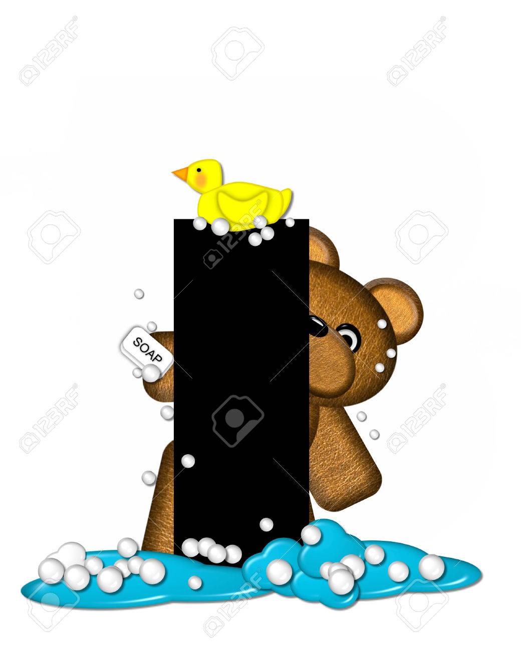 alphabet bath time ducks