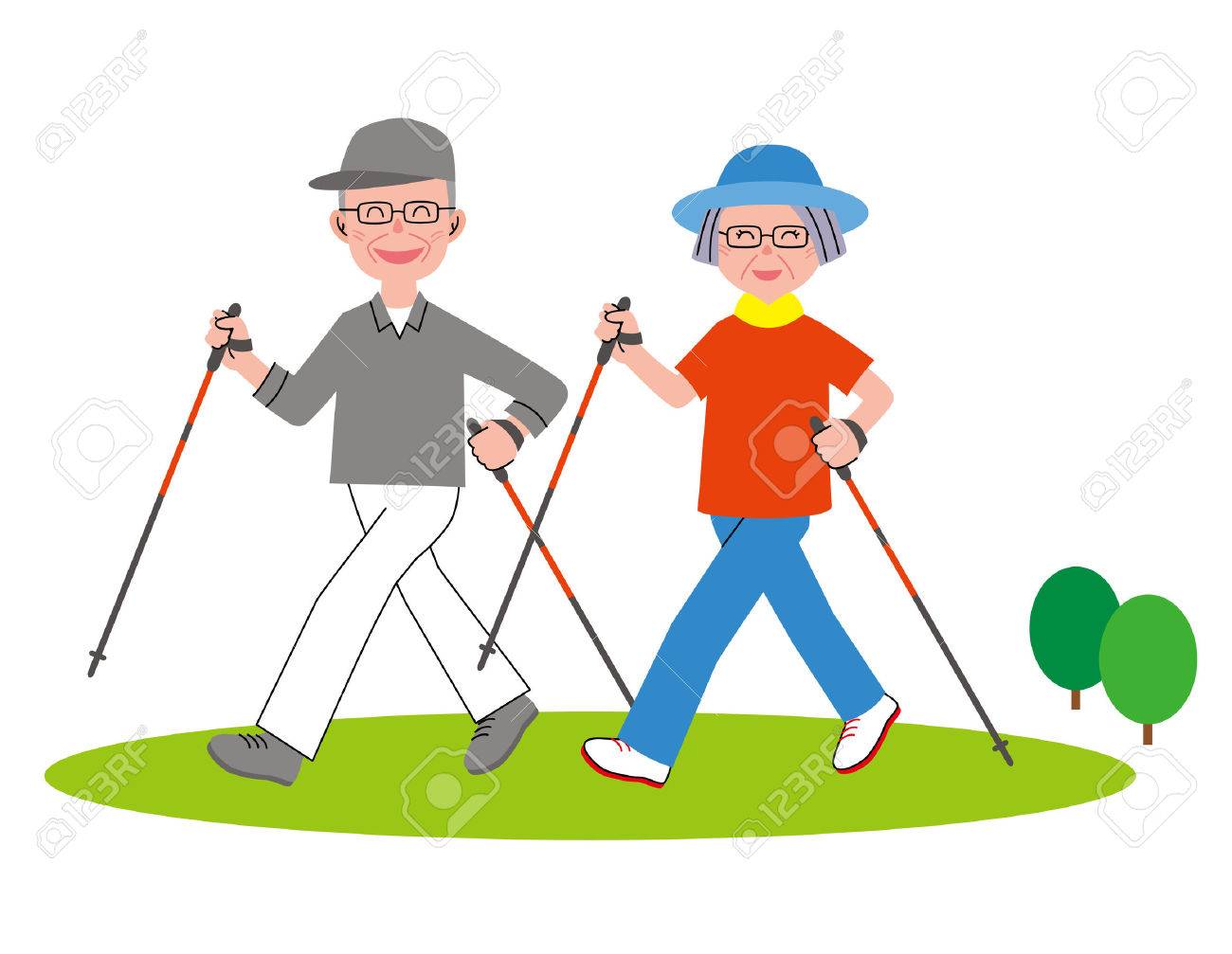 ノルディック ウォーキングのカップル の写真素材 画像素材 Image ノルディック ウォーキングのカップル の写真素材 画像素材 Image