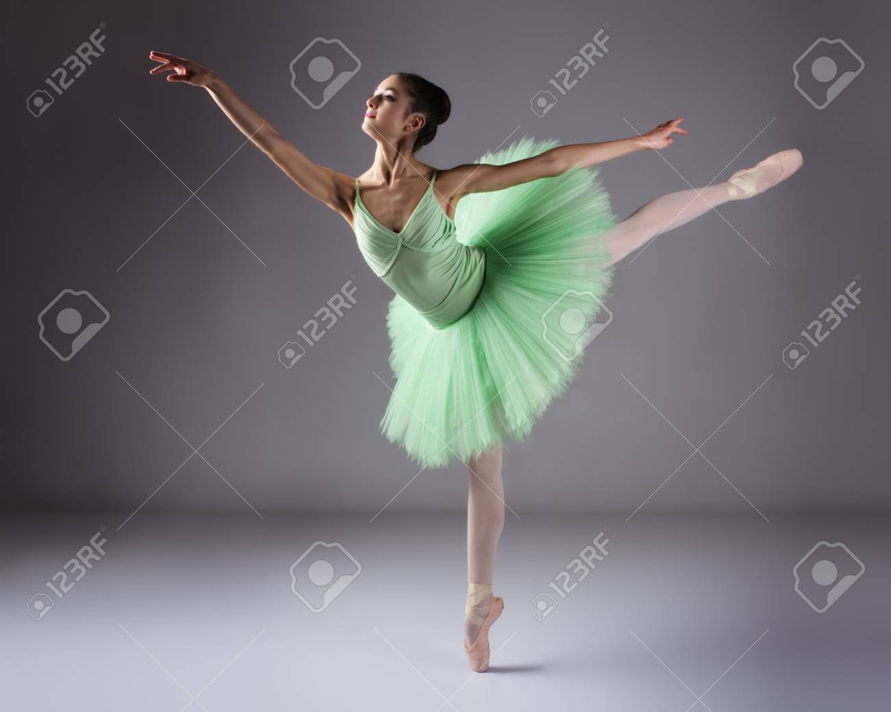 green ballerina shoes
