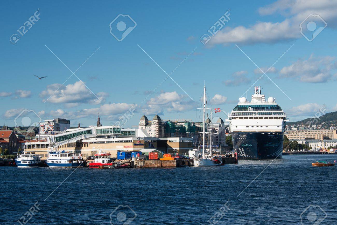 Oslo Norway September 7 Oslo Fjord Harbour With