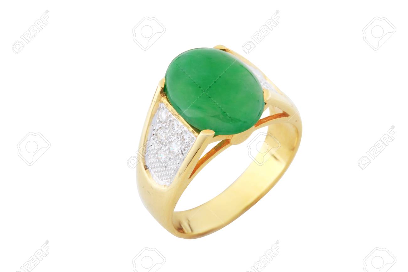 bague or avec jade bague or avec jade