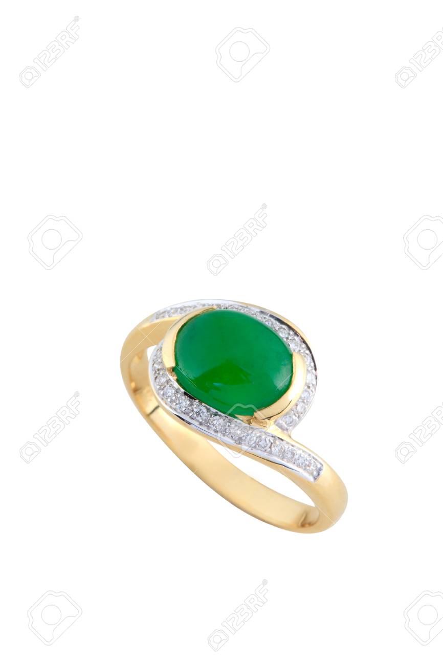 bague or et jade bague or et jade
