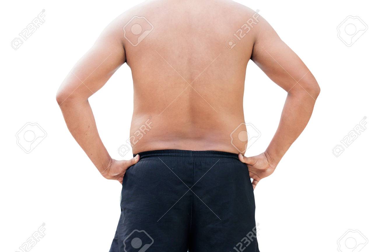体男脂肪腹 リア の写真素材 画像素材 Image