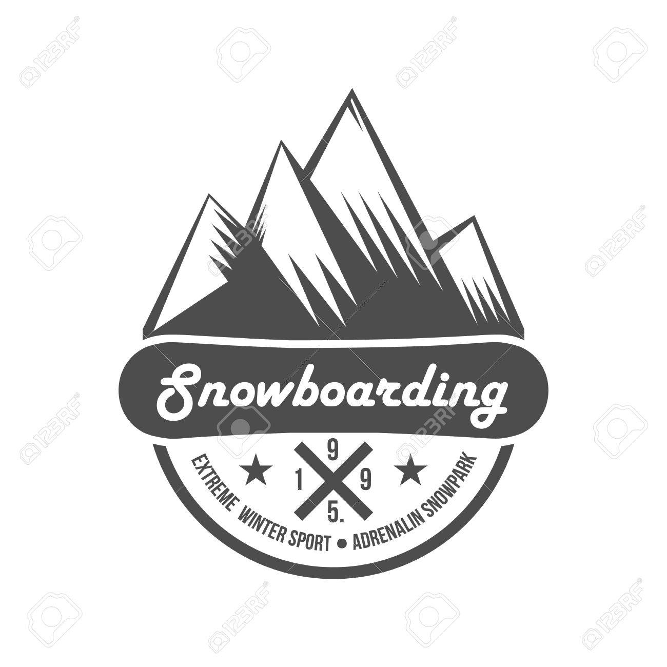 Montagne Aventure Et Voyage Rétro Emblème Noir Et Blanc Bouclier De Montagne Badges De Camping Voyage Logo Label Emblème Graphiques Insigne Matériel