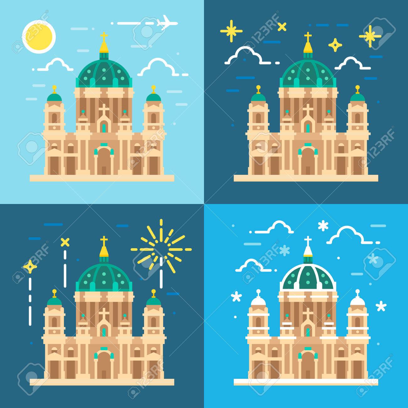 ベルリン大聖堂大聖堂フラットなデザイン イラストのイラスト素材 ベクタ Image ベルリン大聖堂大聖堂フラットなデザイン イラストのイラスト素材 ベクタ Image