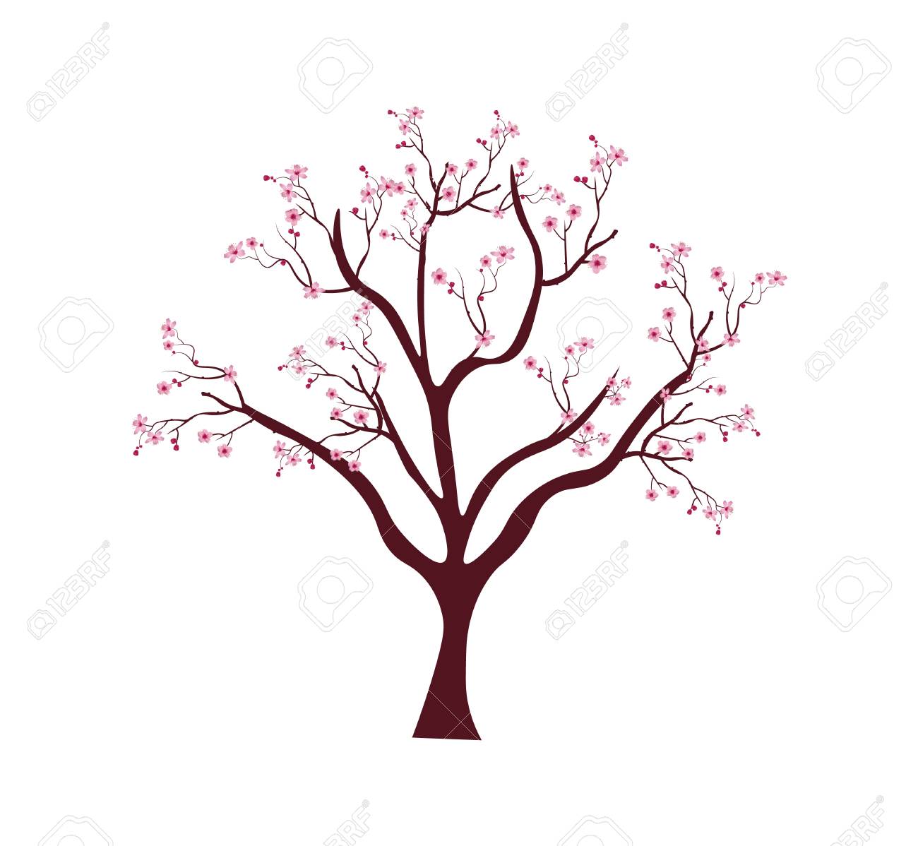 小枝桜の桜の桜の木 ピンク桜の花の枝 桃の花 桜の枝 フラット ベクトルの図 白い背景に隔離されています のイラスト素材 ベクタ Image 小枝桜の桜の桜の木 ピンク桜の花の枝 桃の花 桜の枝 フラット ベクトルの図 白い背景に隔離されています のイラスト素材 ベクタ Image