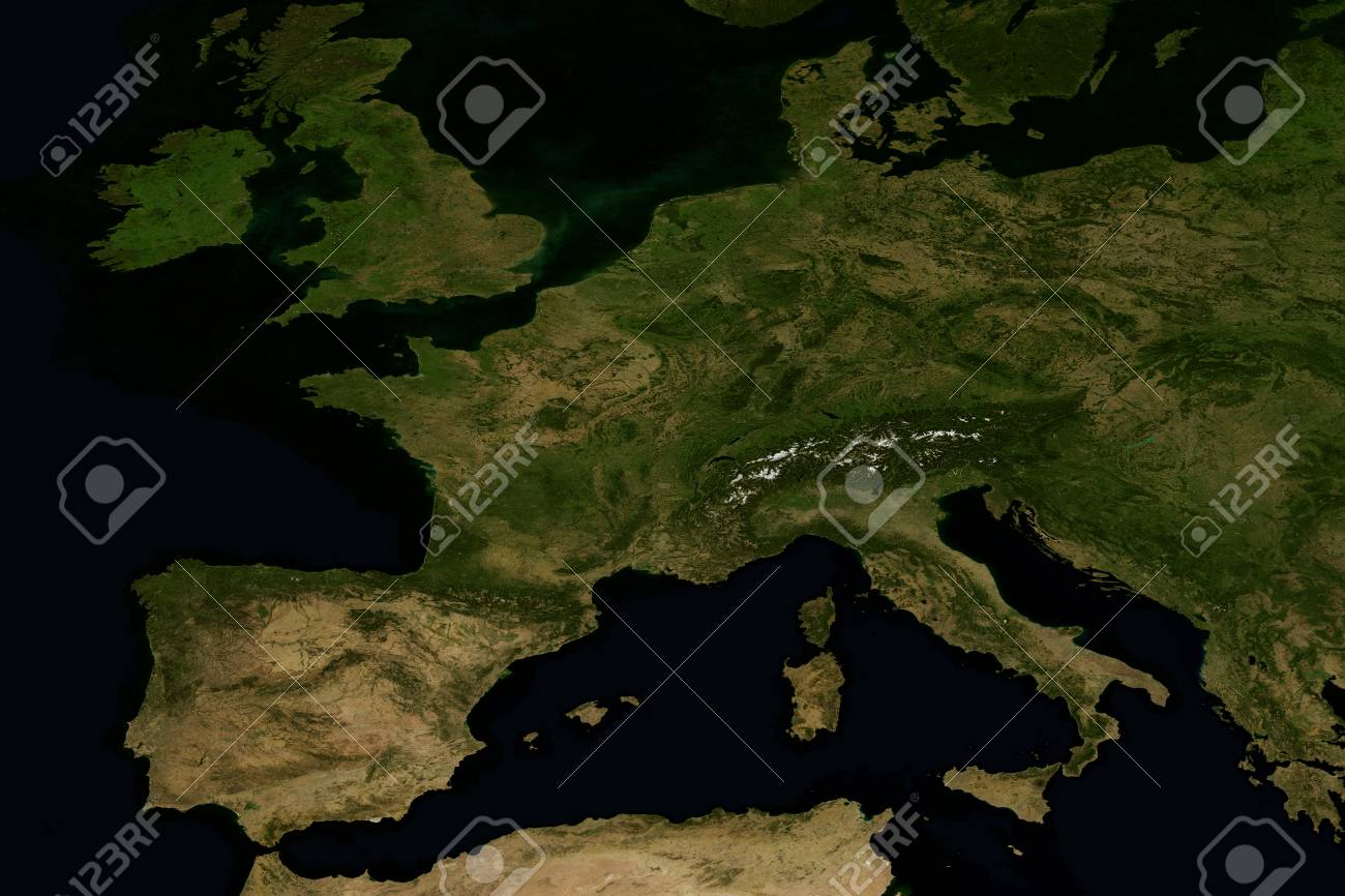 city lights on world map europe stock photo 74262934