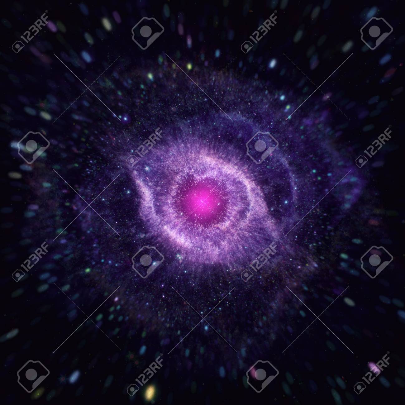 らせん星雲 Ngc 7293 として知られているは みずがめ座に位置する大規模な惑星状星雲です の写真素材 画像素材 Image