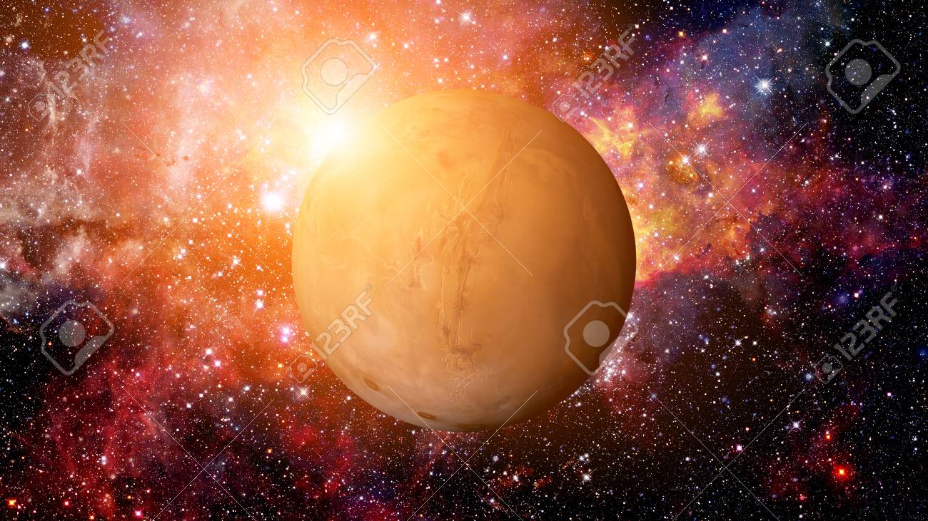 Planète Mars Dans Le Système Solaire