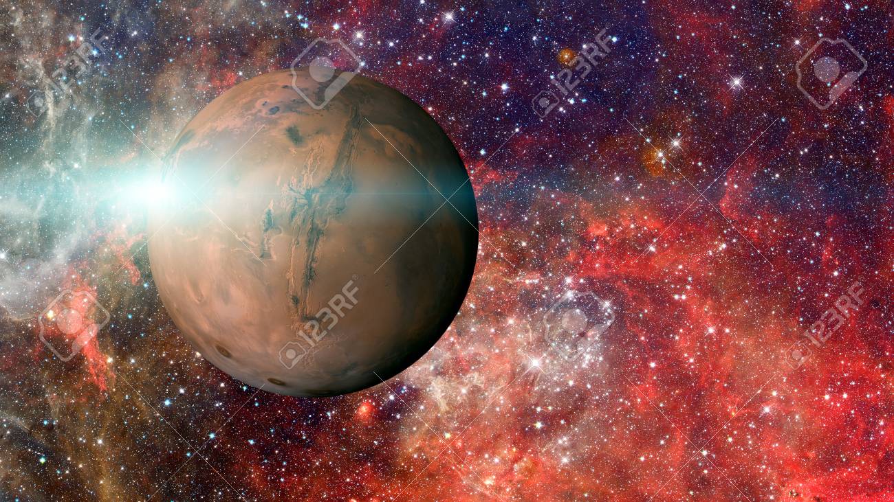 La Planète Mars Dans Le Système Solaire Les éléments De Cette Image Sont Fournis Par La Nasa