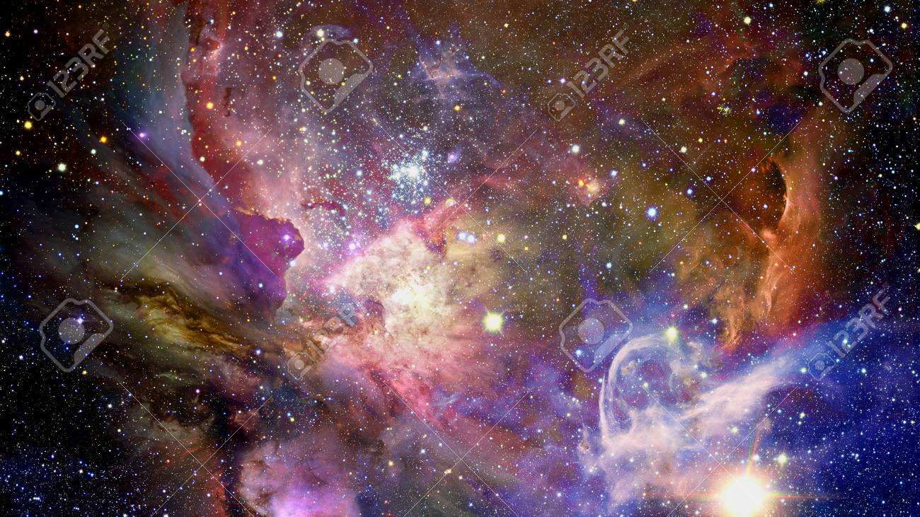 Nebula In Deep Space Glowing Mysterious Universe Stock Photo Picture And Royalty Free Image Image