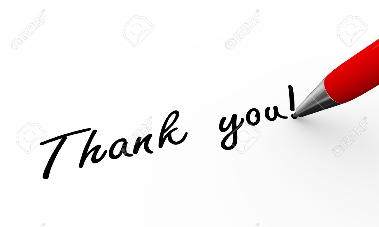 多くの感謝を書くペンの 3 D レンダリング の写真素材 画像素材 Image