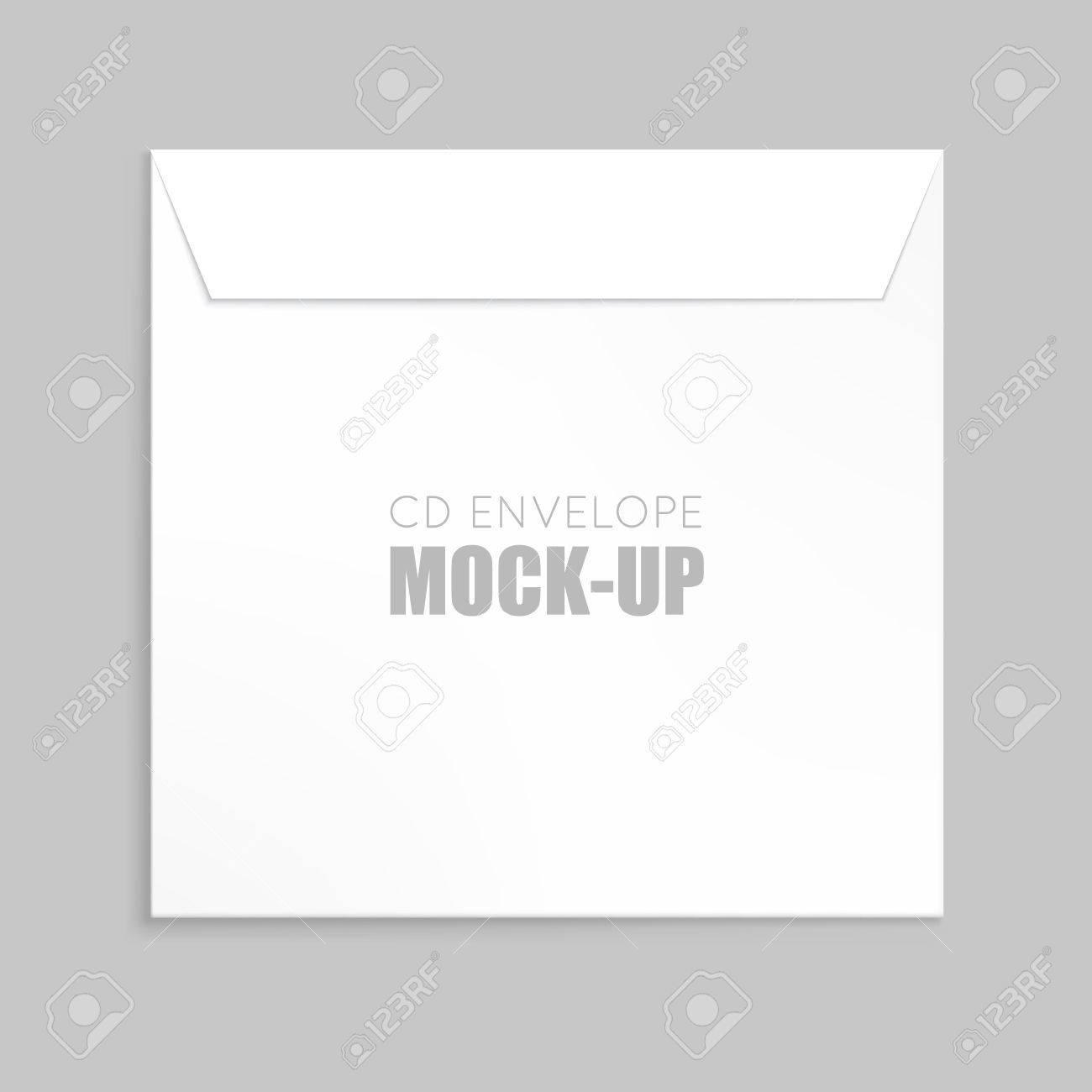 white cover for compact disc mock up template white envelope