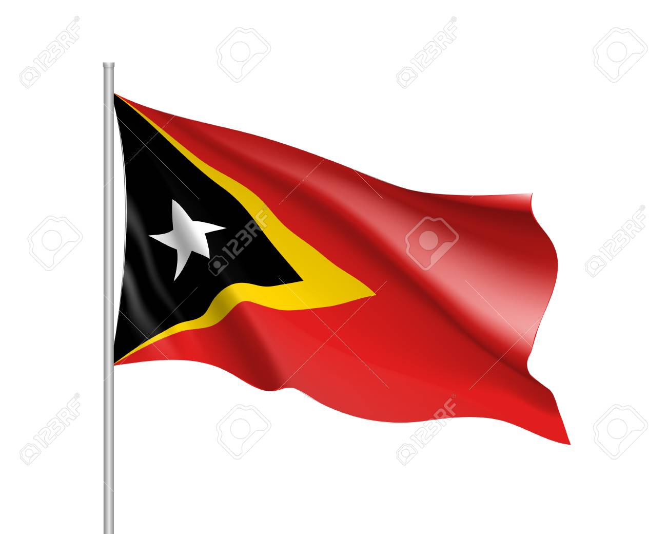 東ティモールの国旗 のイラスト素材 ベクタ Image 7972