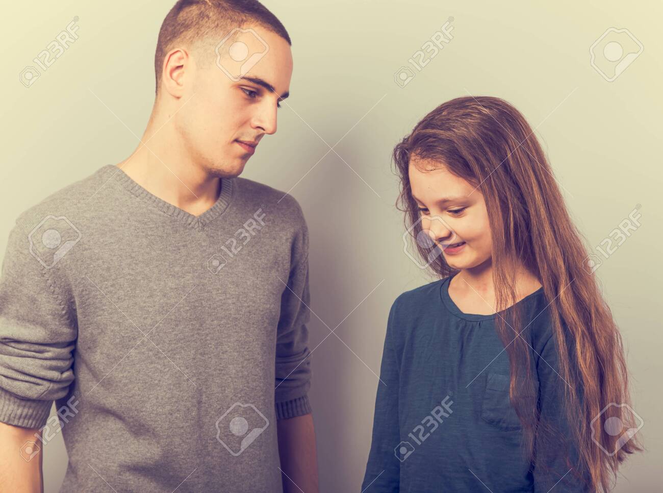 Young Teen Daughter And Dad
