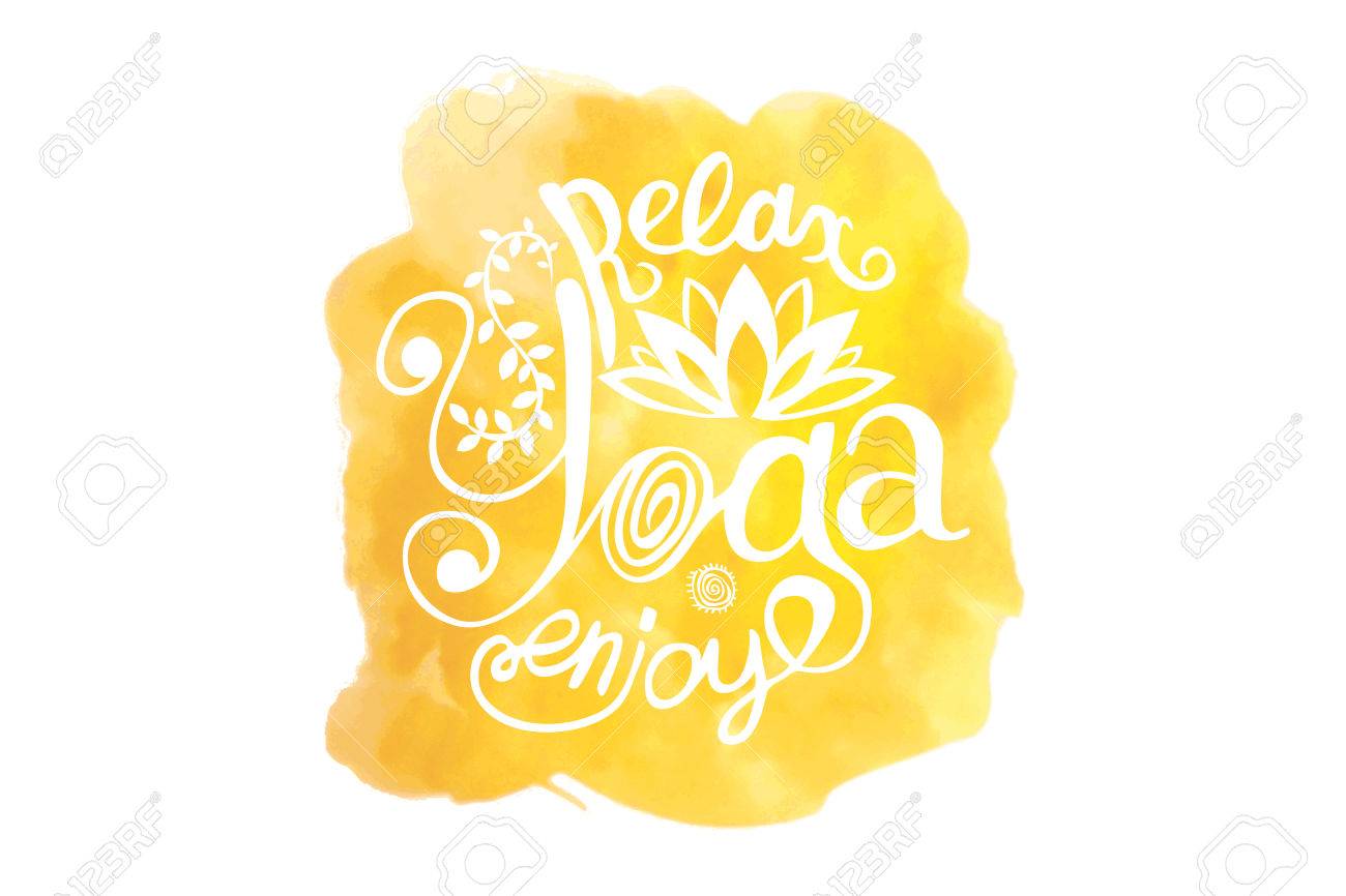 Vector Yoga Illustration Poster With An Ethnic Watercolor Pattern Template Indian Ornament Vector Yoga Illustration Poster With An Ethnic Watercolor Pattern Template Indian Ornament
