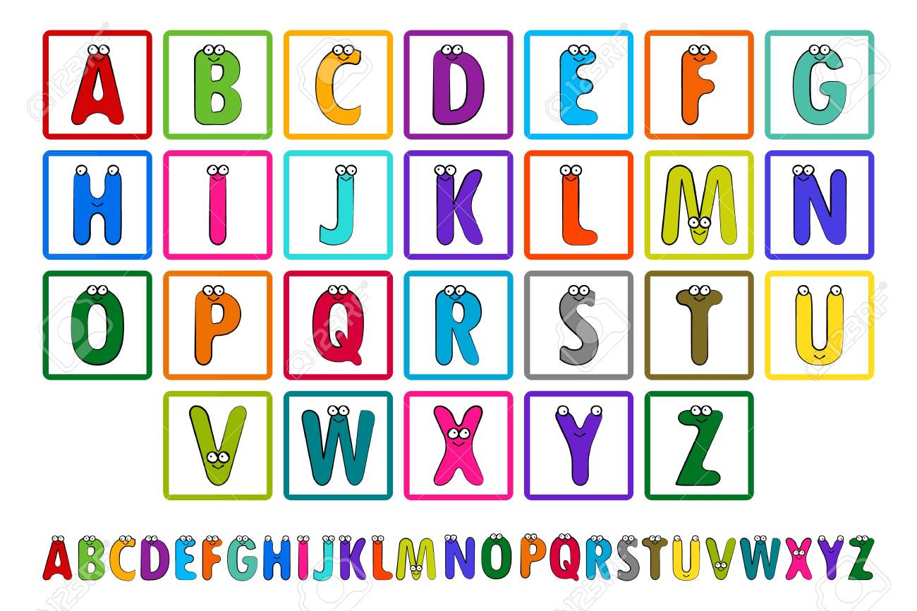 letter blocks vector illustration 10 eps same view 26 letters