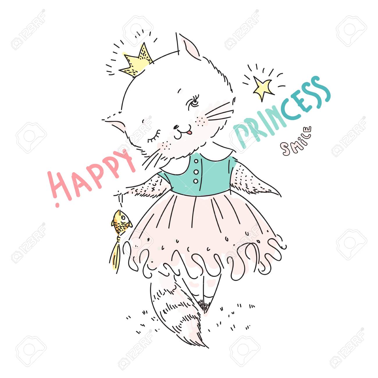 かわいい猫姫魚とスローガンを使用 ファッション アパレル T シャツ プリント デザインのベクトルの赤ちゃんイラスト の写真素材 画像素材 Image かわいい猫姫魚とスローガンを使用 ファッション アパレル T シャツ プリント デザインのベクトルの赤ちゃんイラスト の写真素材 画像素材 Image