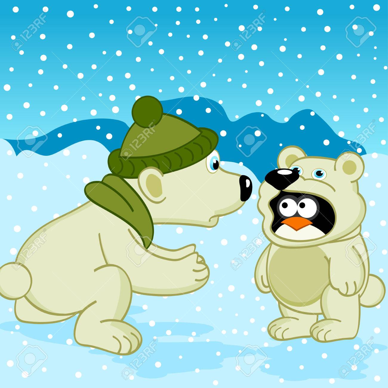 Eisbar Pinguin So Bar Gekleidet Vektor Illustration Eps Lizenzfrei Nutzbare Vektorgrafiken Clip Arts Illustrationen Image 3028