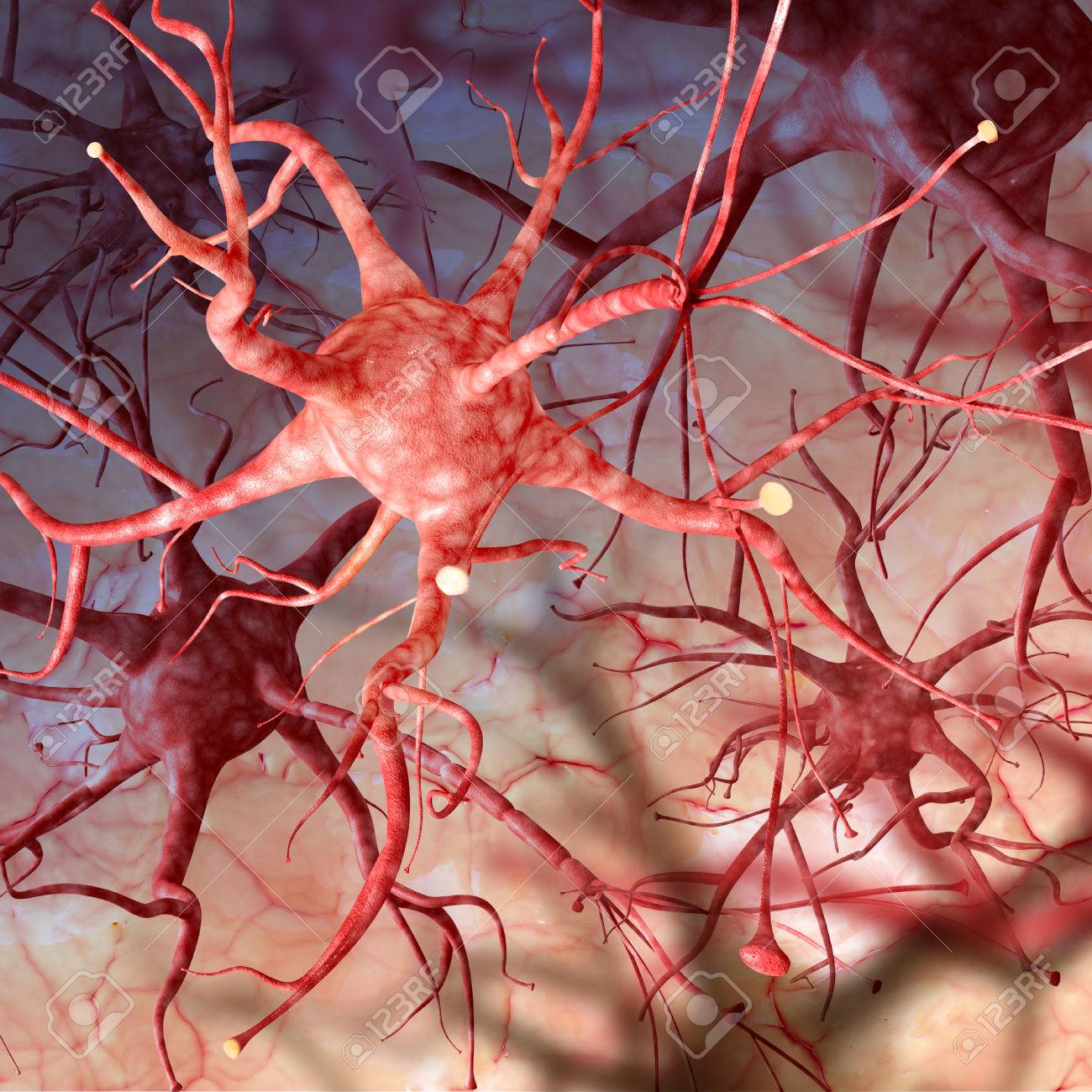 neural communication 3d illustration a high resolution stock neural communication