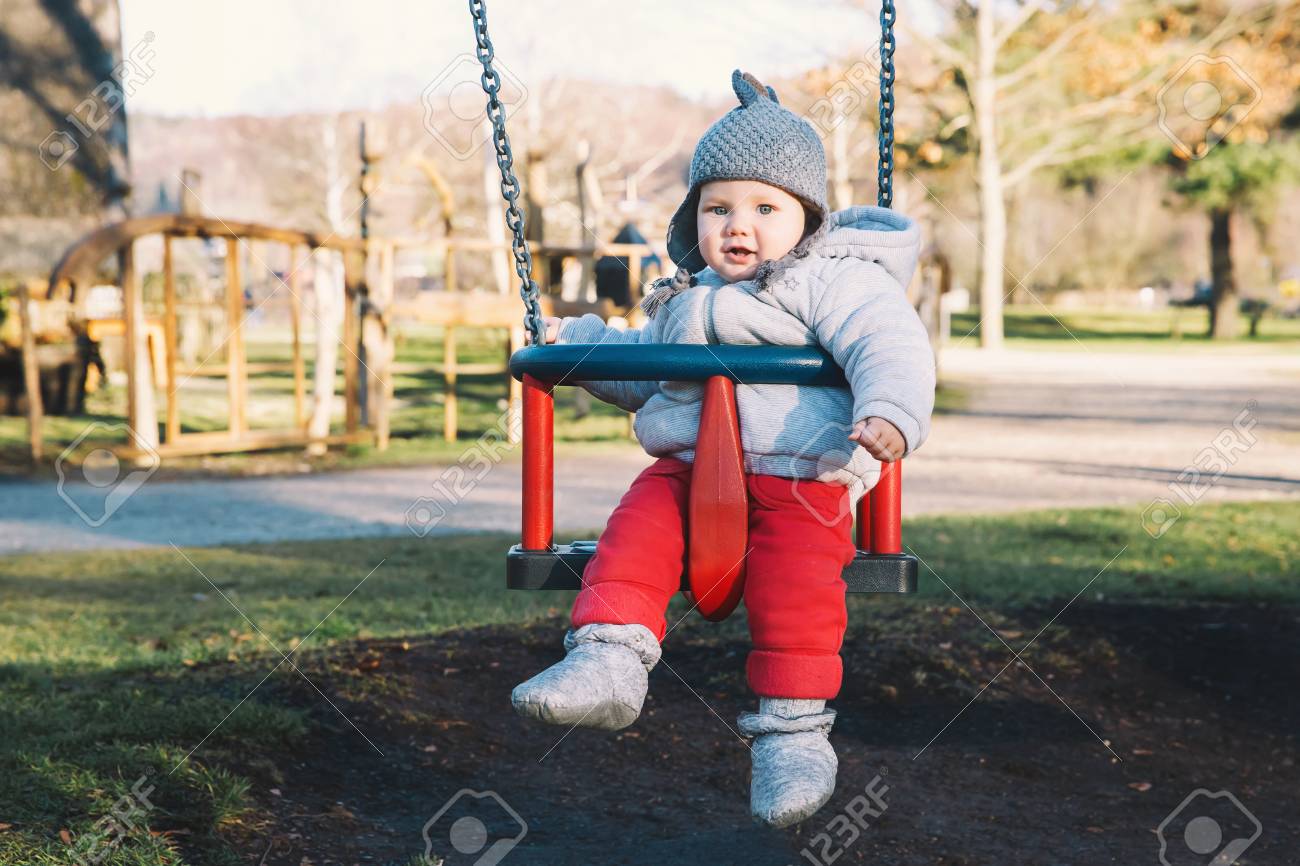 baby on swing