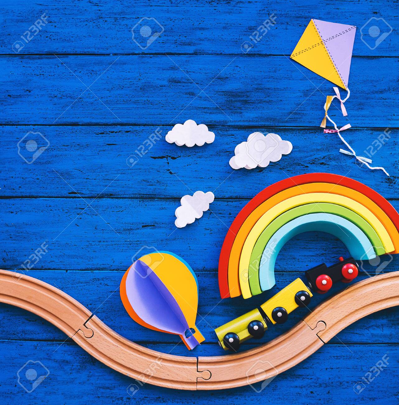 kids wooden rainbow