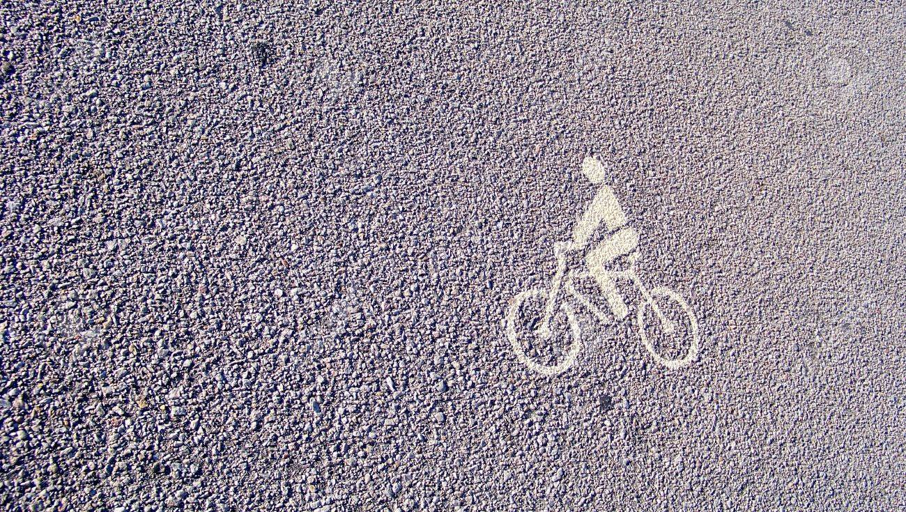 bike draw icon on street texture background stock photo picture and
