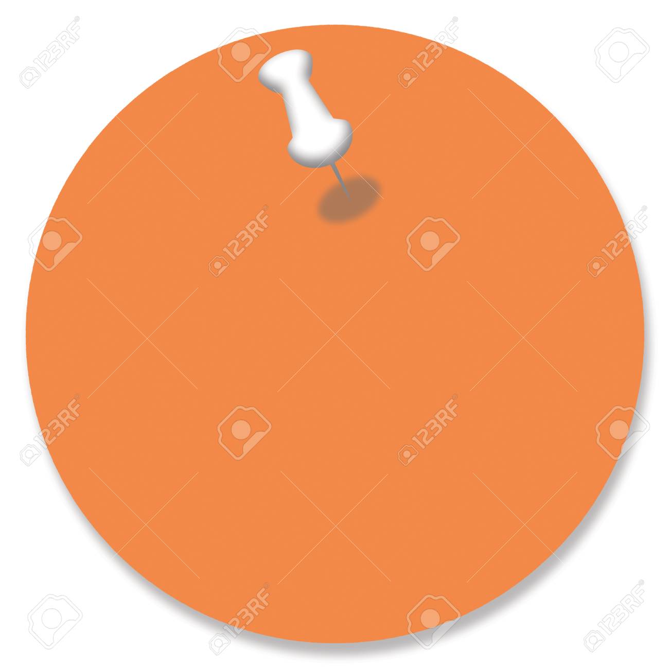 orange circular paper background with a pin stock photo picture and