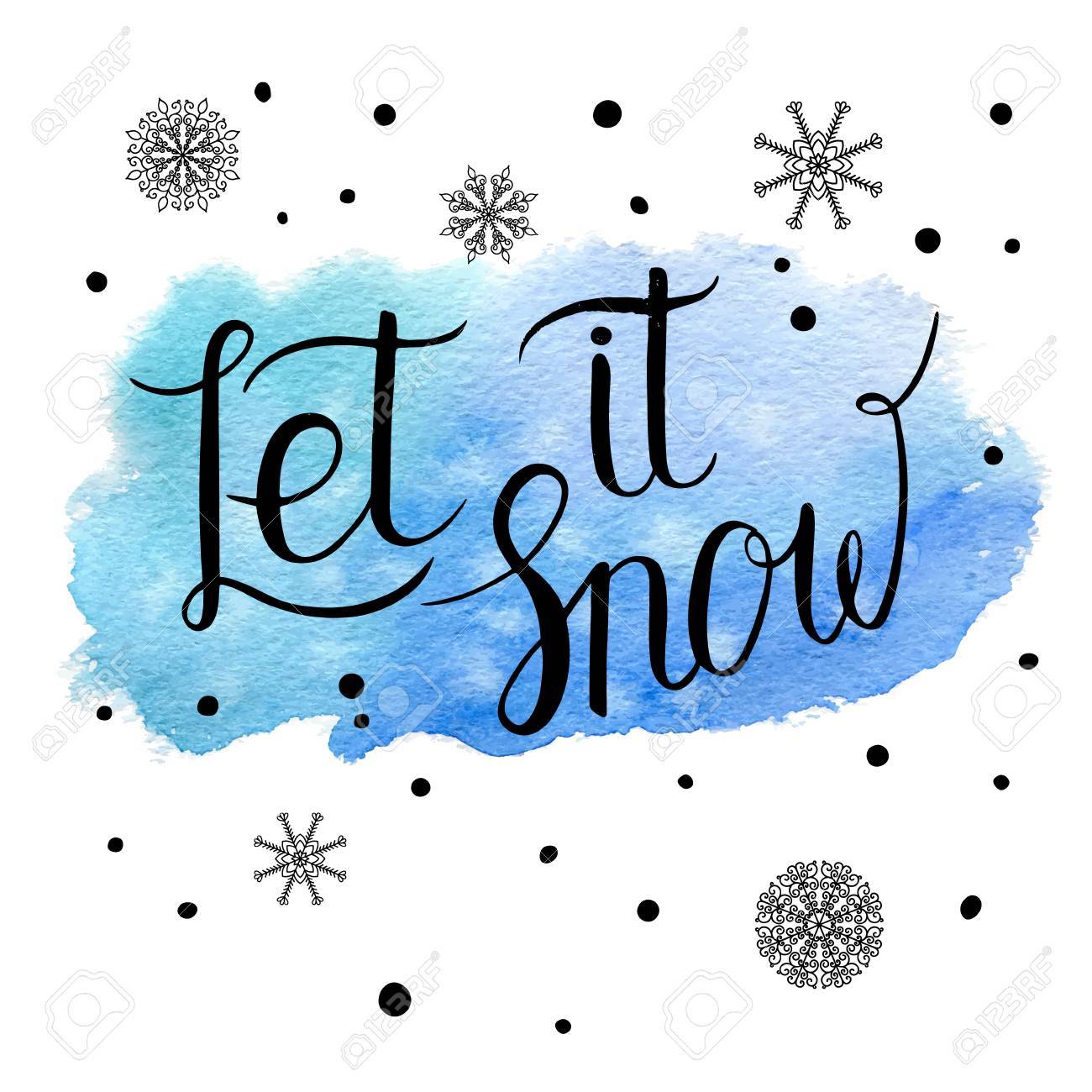 let it snow christmas greeting card poster vector winter holidays let it snow photo card