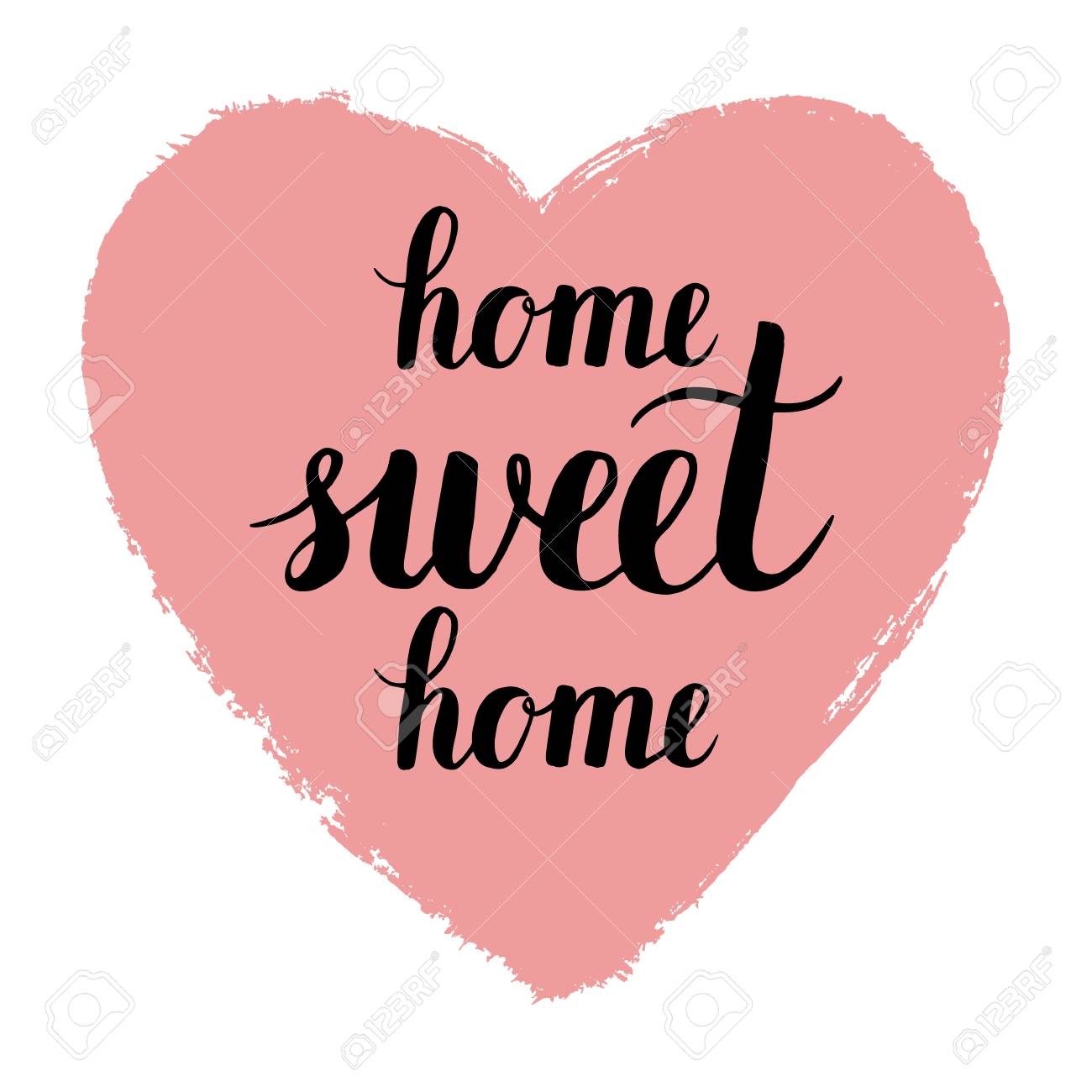 Trautes Heim Gluck Allein Vector Tinte Hand Schriftzug Zitat Hintergrund Mit Hand Gezeichnet Herz Lizenzfrei Nutzbare Vektorgrafiken Clip Arts Illustrationen Image 54854673