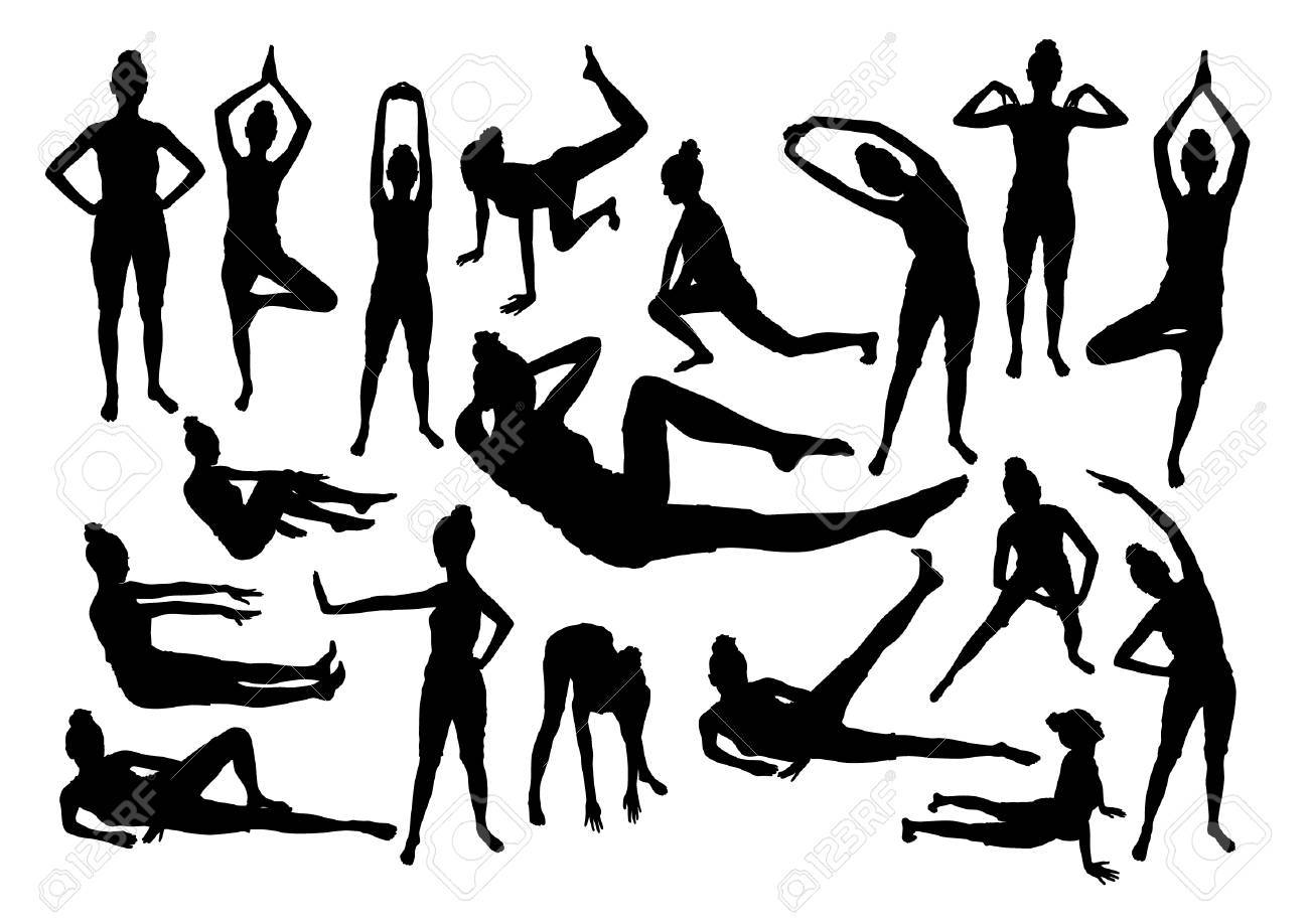 Sport silhouettes of women - 38830861 Sport silhouettes of women - 38830861