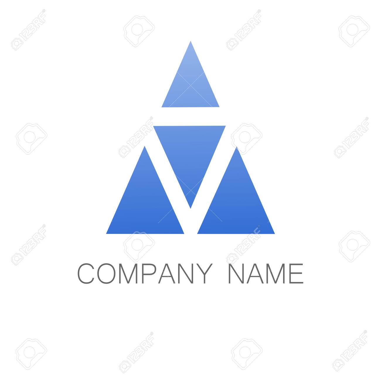 Triangle Minimalistic Logo Design. Creative Logo. Beautiful And Simple  Design Element For Your Company Logo, Abstract Blue Icon. Modern Logo,  Business Corporate Template. Royalty Free SVG, Cliparts, Vectors, and Stock  Illustration. Image, image size:1300x1300