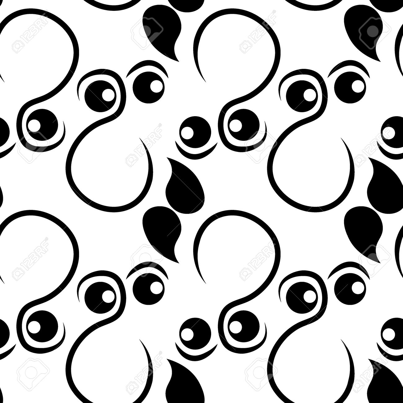 Seamless texture, pattern on a square background - face, look, surprise, mustache, gnome. Background for a website or blog, textiles, wallpaper, packaging. - 167836001 Seamless texture, pattern on a square background - face, look, surprise, mustache, gnome. Background for a website or blog, textiles, wallpaper, packaging. - 167836001