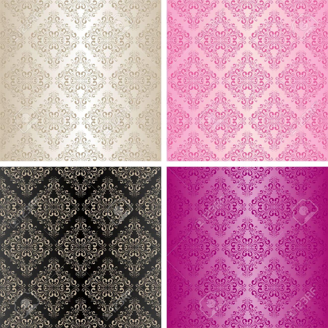 Seamless wallpapers - set of four colors - 15780671 Seamless wallpapers - set of four colors - 15780671