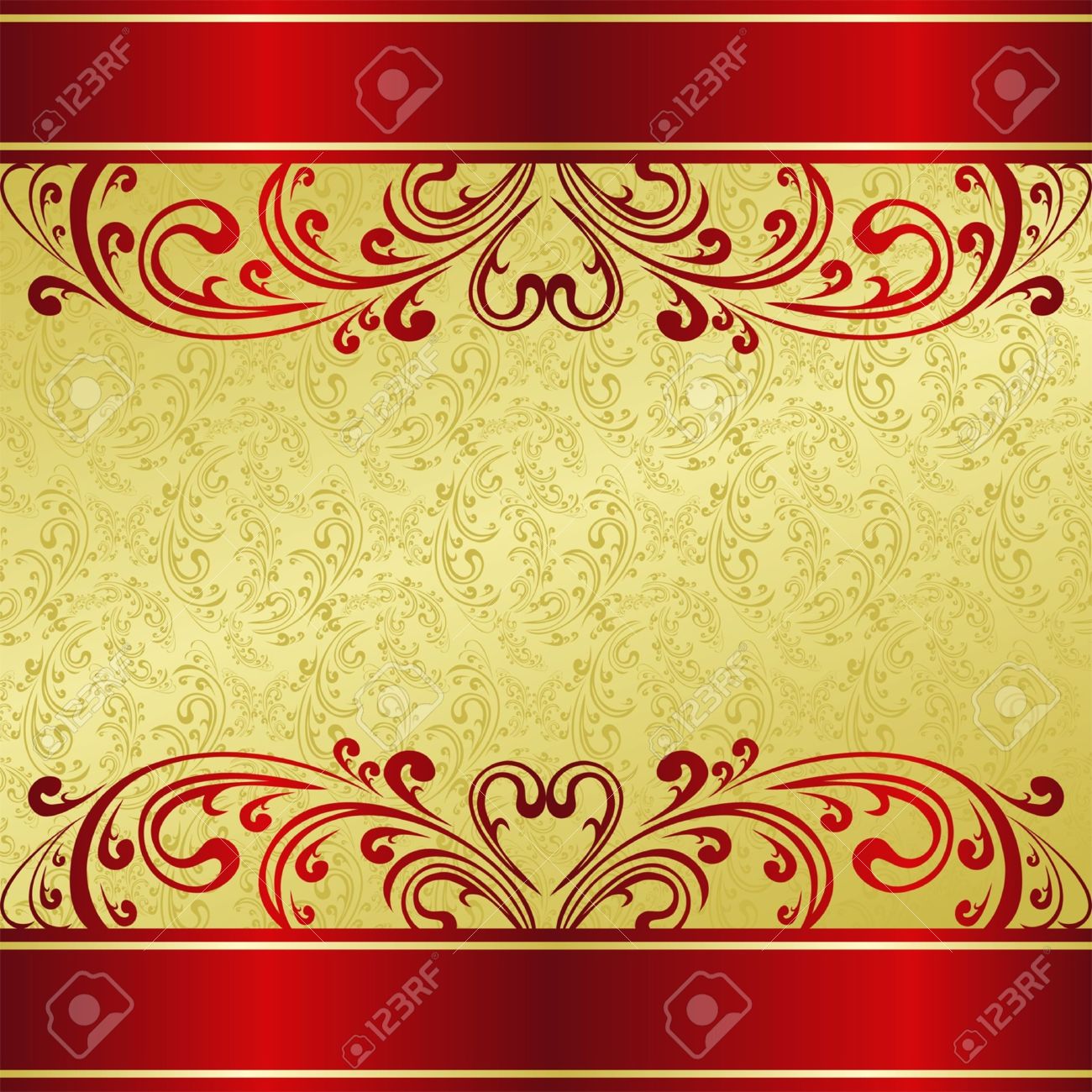 Luxury Background decorated a Vintage ornament: gold and red - 15781028 Luxury Background decorated a Vintage ornament: gold and red - 15781028