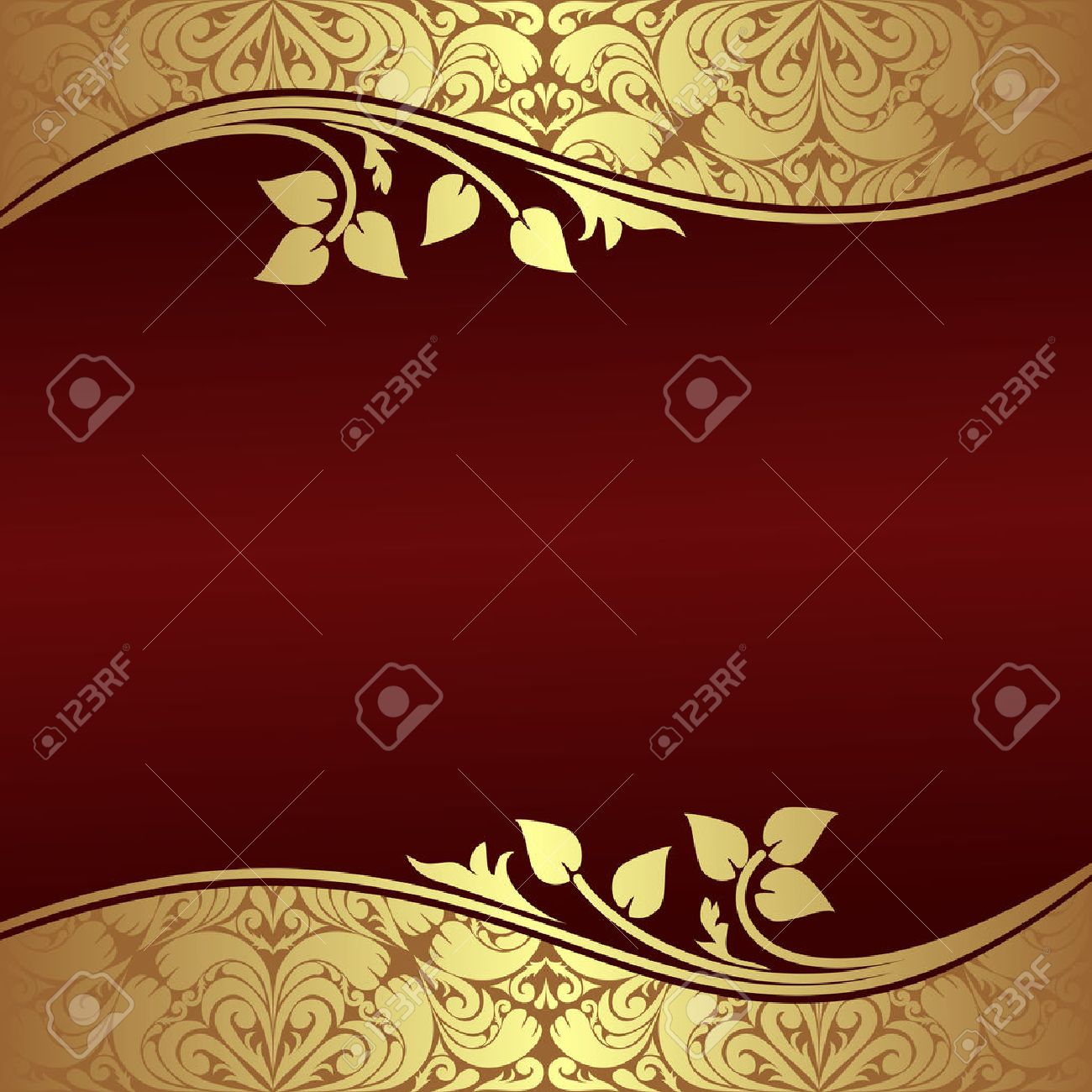 Elegant Background with floral golden Borders - 23660404 Elegant Background with floral golden Borders - 23660404