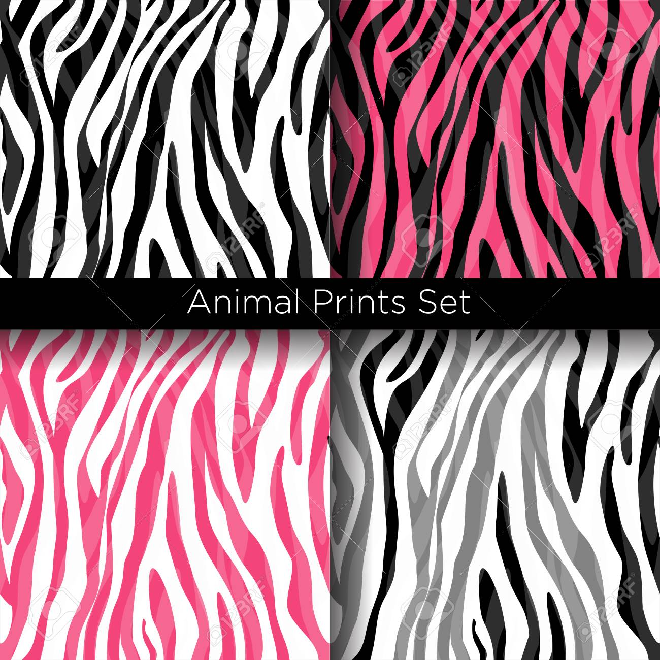 stock illustration zebra patterns